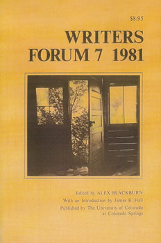 Writers' Forum Volume 7 by Alexander Blackburn